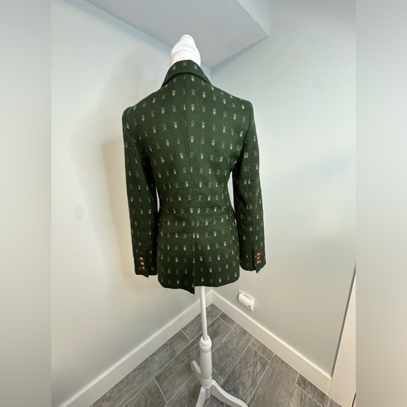 Anthropologie Madchen Wool Blend Forest Green Blazer Jacket Size Small - Picture 6 of 17